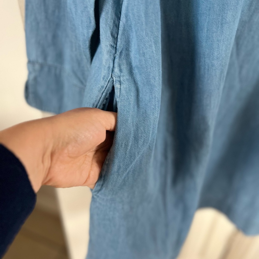 NWT Vineyard Vines Light Blue Denim Tunic Dress - Long Sleeve XL - Picture 7 of 16